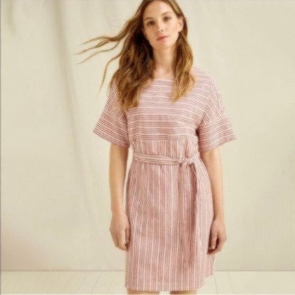 NWT People Tree Organic Cotton Stripe Dress - Picture 2 of 4